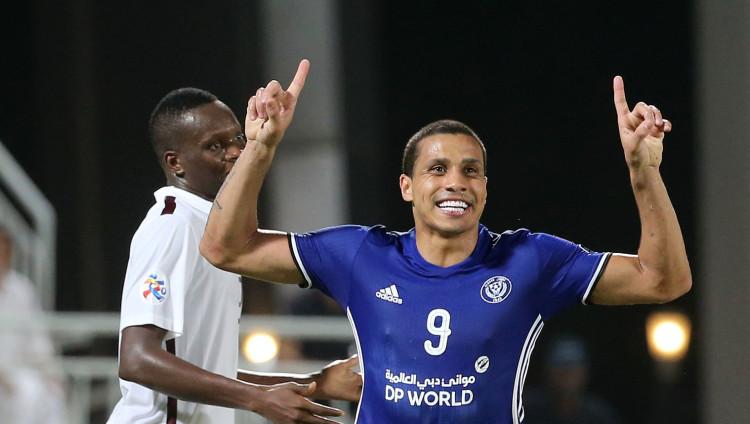 Mantan striker klub Uni Emirat Arab Al Nasr, Wanderley Santos Monteiro Junior yang menjadi pemain naturalisasi palsu Indonesia. - INDOSPORT