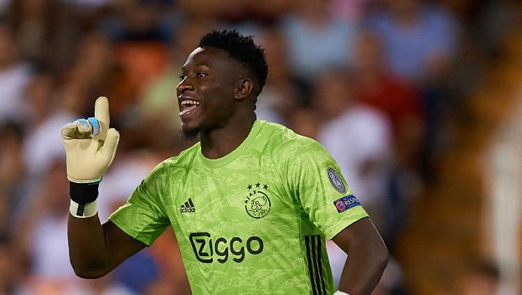 Kiper Ajax Amsterdam asal Kamerun Andre Onana. Copyright: David Aliaga/MB Media/Getty Images