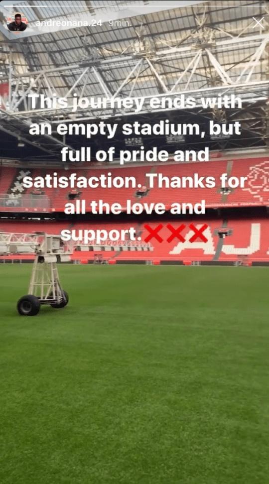 Unggahan Andre Onana yang Mengisyaratkan Hengkang dari Ajax Copyright: instagram.com/andreonana.24