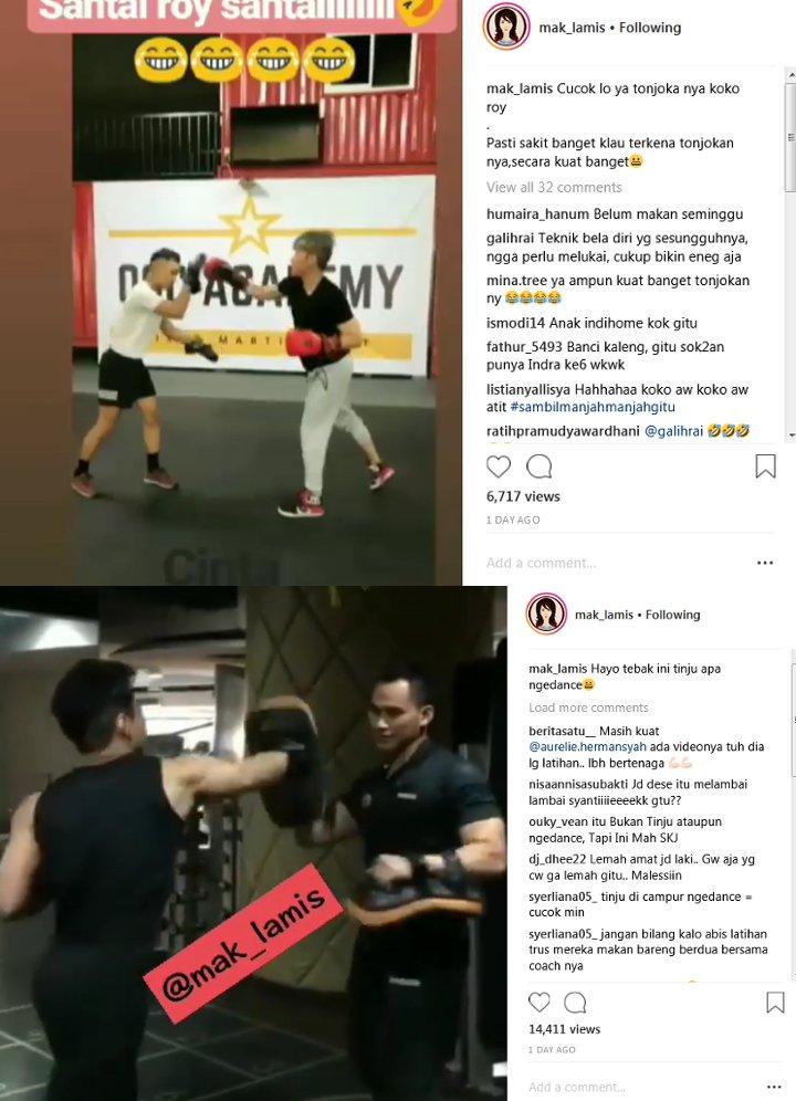 Roy Kiyoshi latihan Muay Thai Copyright: Instagram Mak Lamis