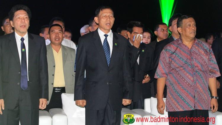 Djoko Santoso di acara ulang tahun PBSI.