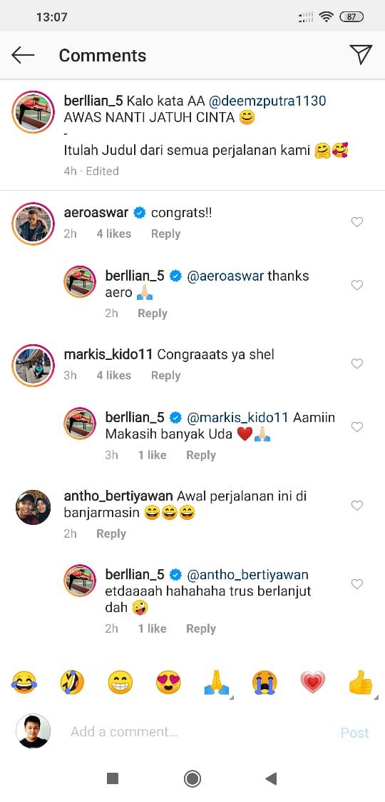 Markis Kido dan Aero Aswar Soroti Cantiknya Berllian Saat Bertunangan Copyright: Instagram