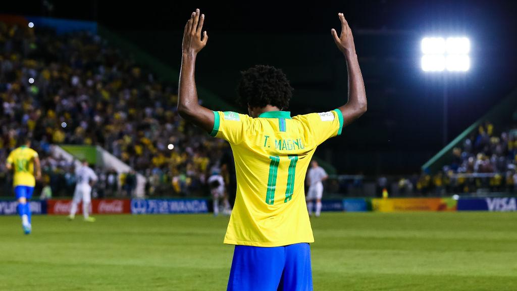 Talles Magno saat membela Timnas Brasil Copyright: Buda Mendes - FIFA/FIFA via Getty Images