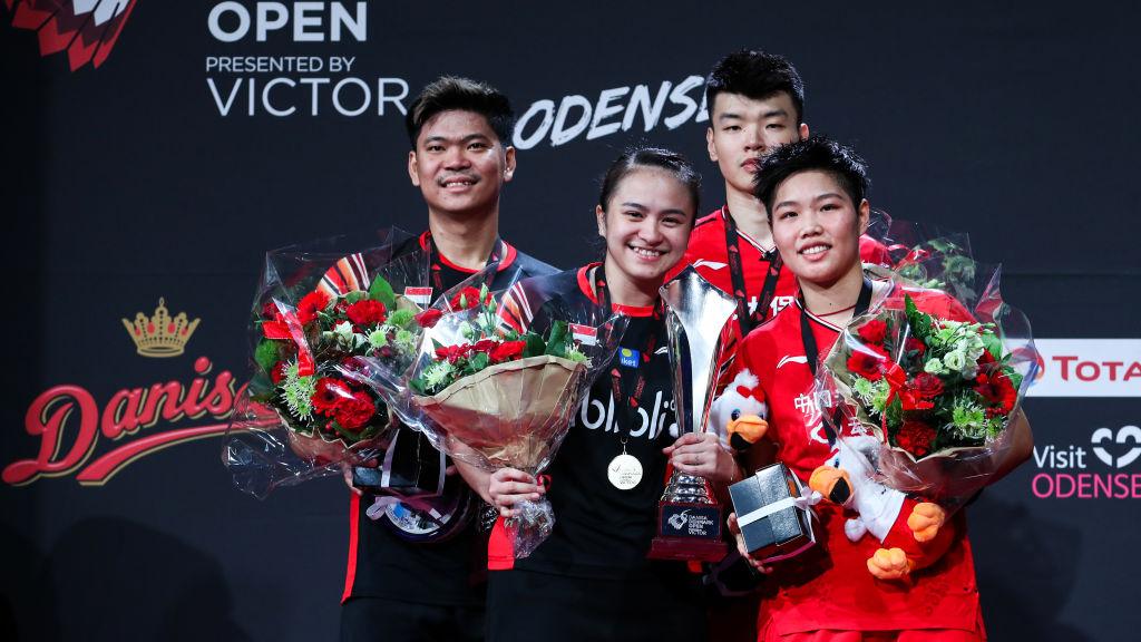Detik-detik pasangan China, Wang Yilyu/Huang Dongping dibuat kesal oleh ulah dari pebulutangkis ganda campuran Indonesia Praveen Jordan. - INDOSPORT