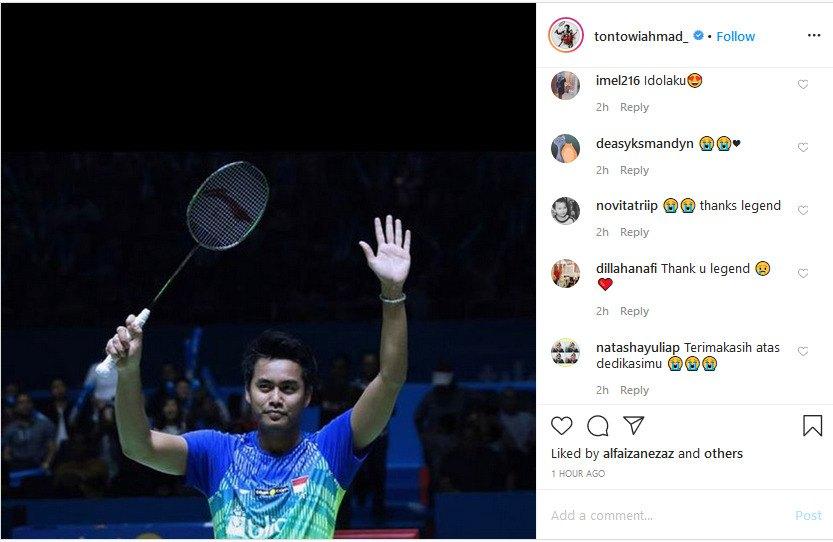 Postingan Tontowi Ahmad di Instagram diserbu netizen. Copyright: Instagram/Tontowi Ahmad