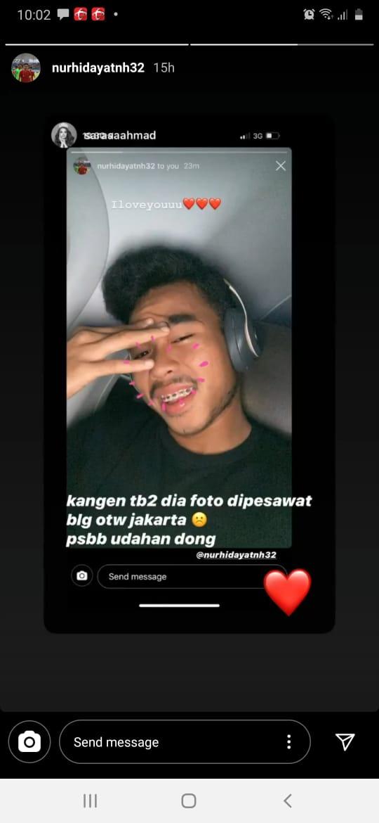 PSBB Jakarta di Perpanjang, Pacar Nurhidayat Dilanda Rindu Copyright: instagram.com/nurhidayatnh32