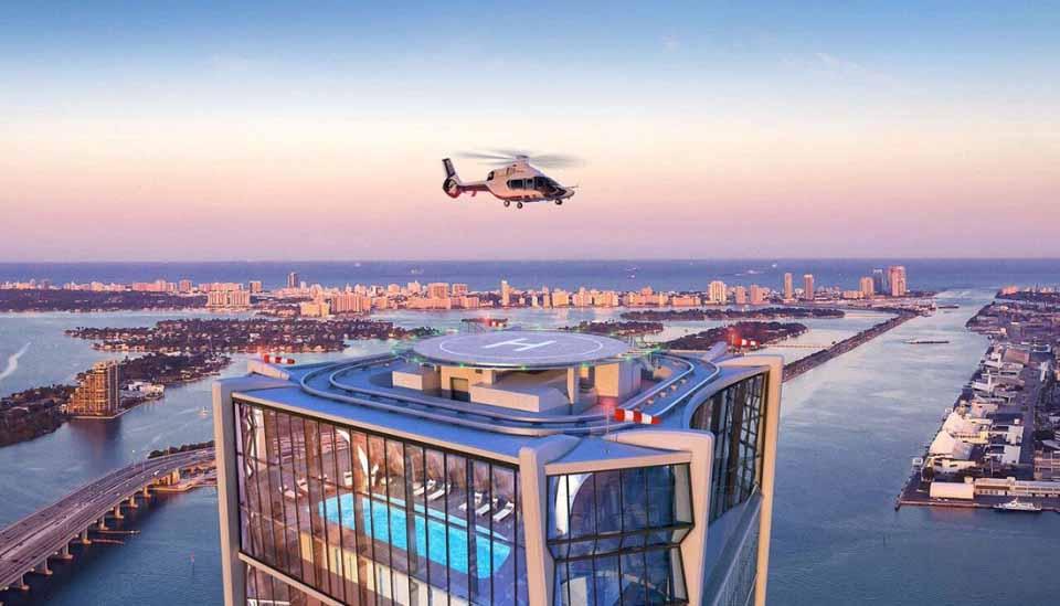 Tempat pendaratan helikopter. Copyright: thesun.co.uk