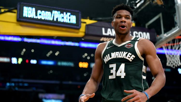 Giannis Antetokounmpo, bintang basket NBA milik tim Milwaukee Bucks. Copyright: Harry How/Getty Images