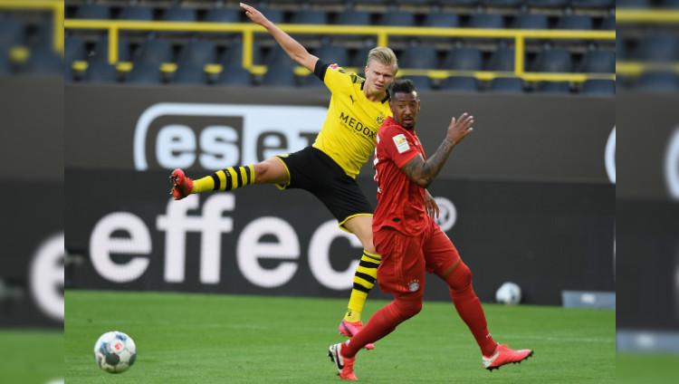 Erling Haaland saat menghadapi Bayern Munchen. - INDOSPORT