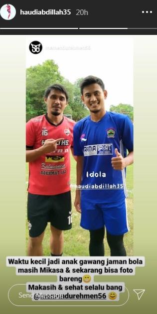 Foto Bareng Bek Persija, Haudi Teringat Kenangan Lama Copyright: instagram.com/haudiabdillah35