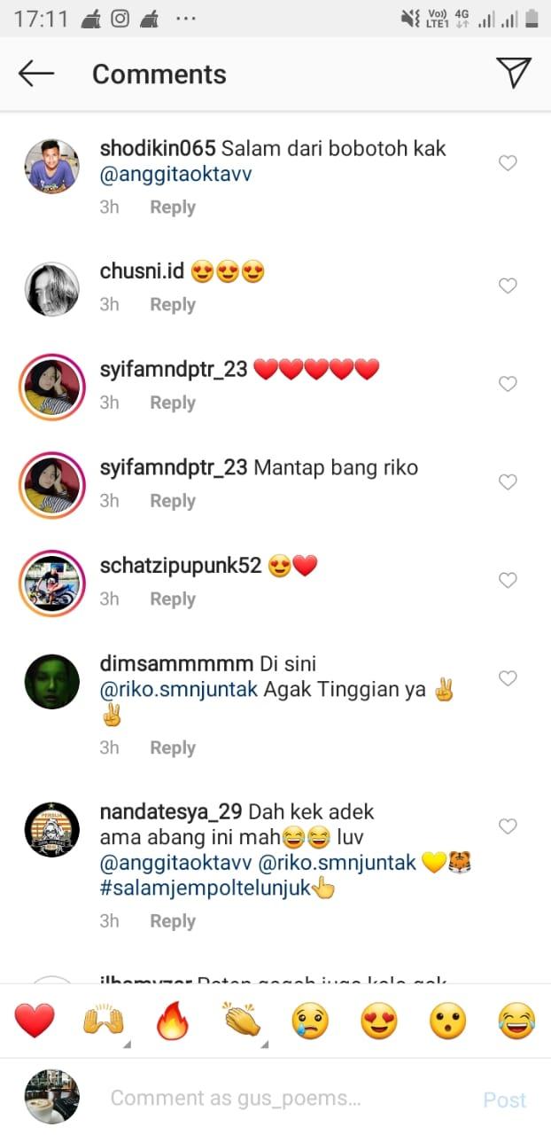 Anggita Oktaviani dibilang kakak beradik dengan pemain Persija Riko Simanjuntak Copyright: Instagram//Anggita Oktaviani
