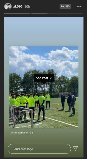 Xiamarot Thenu latihan perdana di Vitesse Copyright: https://www.instagram.com/xt.030/