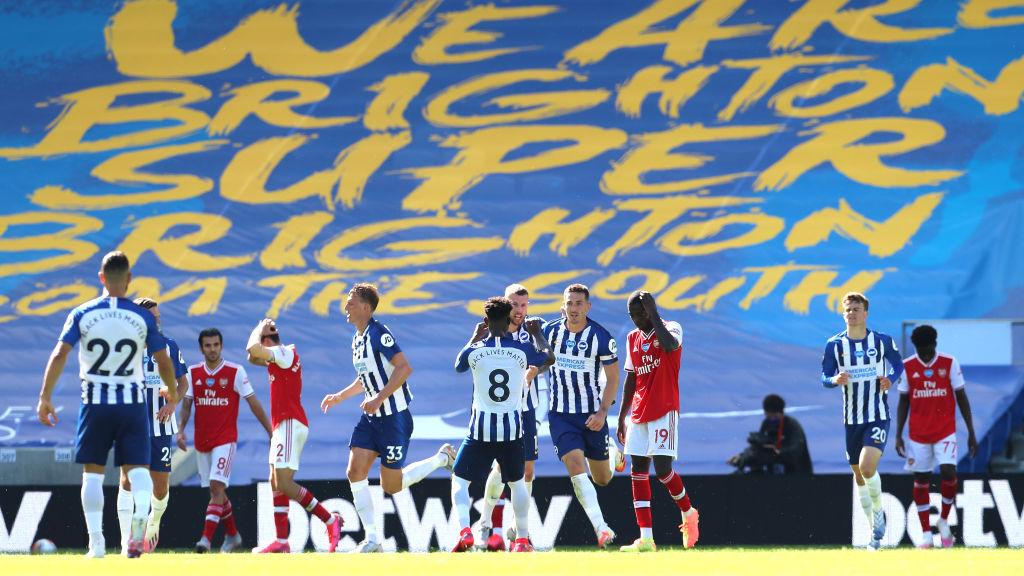 Lawakan Arsenal Saat Lawan Brighton Kalah Dan Pemain Terpeleset Indosport