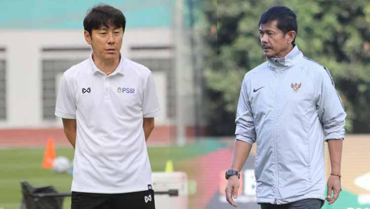 Indra sjafri dan Shin Tae yong. - INDOSPORT