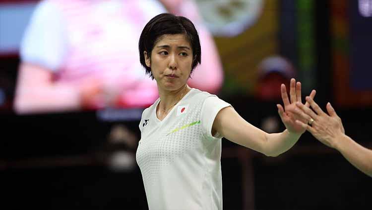 Aksi pebulutangkis cantik asal Jepang, Ayane Kurihara saat di lapangan Olimpiade 2016 Rio.