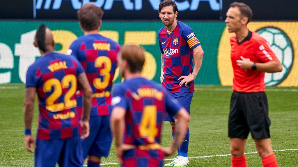 Lionel Messi tampak lesu usai Barcelona ditahan imbang Celta Vigo Copyright: Jose Manuel Alvarez/Quality Sport Images/Getty Images