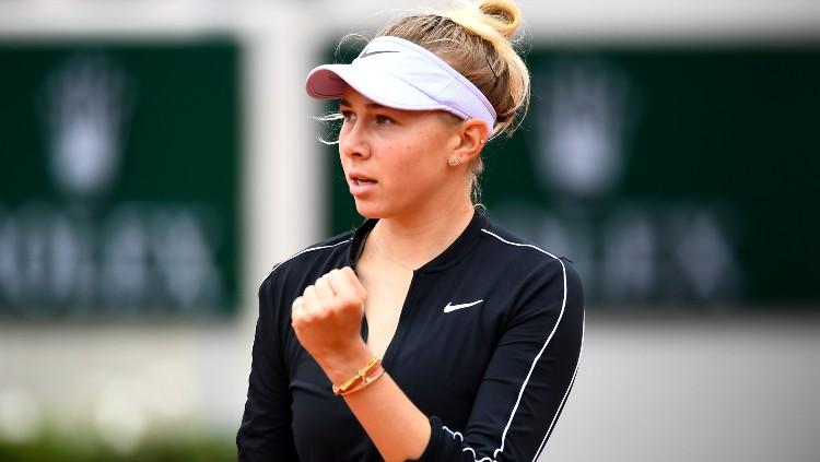 Amanda Anisimova, petenis putri yang disebut-sebut penerus Maria Sharapova. Copyright: Clive Mason/Getty Images