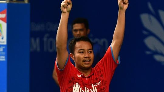 Rehan Naufal Kusharjanto, putra legenda bulutangkis Tri Kusharjanto.