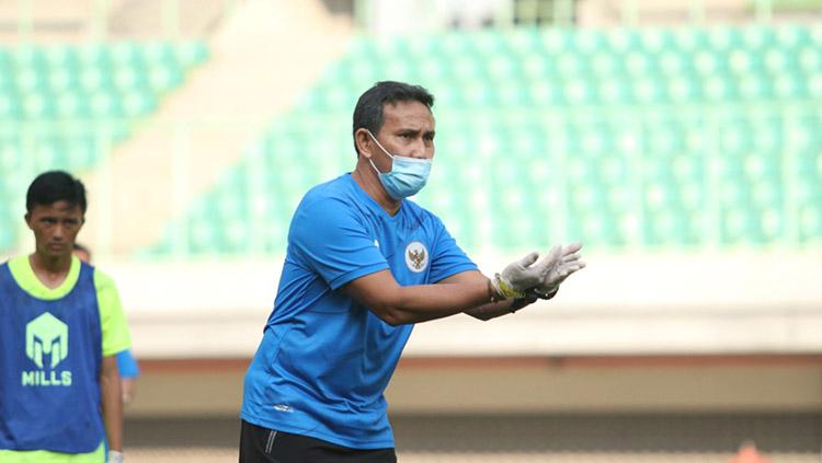 Pelatih Timnas Idonesia U-16, Bima Sakti.