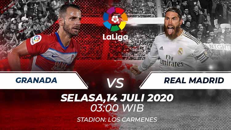Berikut prediksi pertandingan Granada vs Real Madrid yang akan tersaji di pekan ke-36 LaLiga Spanyol, Selasa (14/07/20).