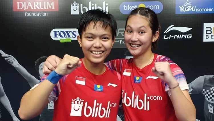 Usai menjalani laga perpisahan di Badminton Asia Championship (BAC) 2022, Siti Fadia dan Ribka Sugiarto tatap debut dengan partner baru di SEA Games 2021. - INDOSPORT