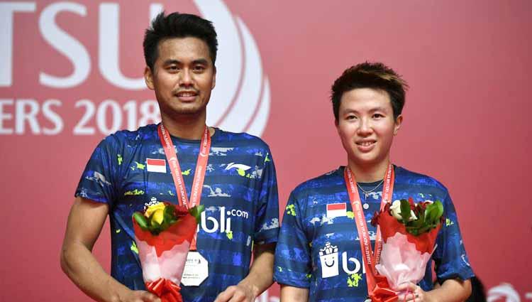 Peraih medali perak Tontowi Ahmad dan Liliyana Natsir, Daihatsu Indonesia Masters 2018.