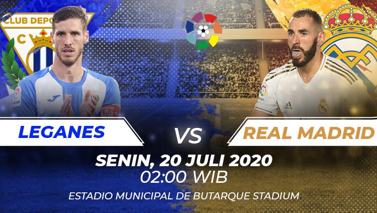Real Madrid siap bertandang ke kandang Leganes dalam laga pamungkas LaLiga Spanyol. Anda bisa menyaksikan pertandingan tersebut melalui live streaming.
