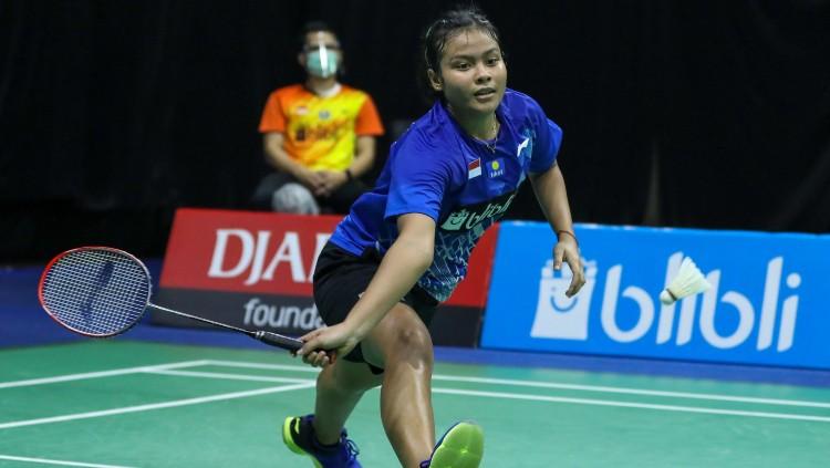 Komang Ayu Cahya Dewi di Mola TV PBSI Home Tournament.