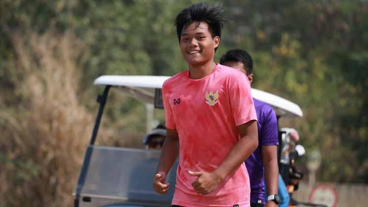 Kartika Vedhayanto ketika melakoni TC Timnas U-19 di Thailand beberapa waktu lalu.