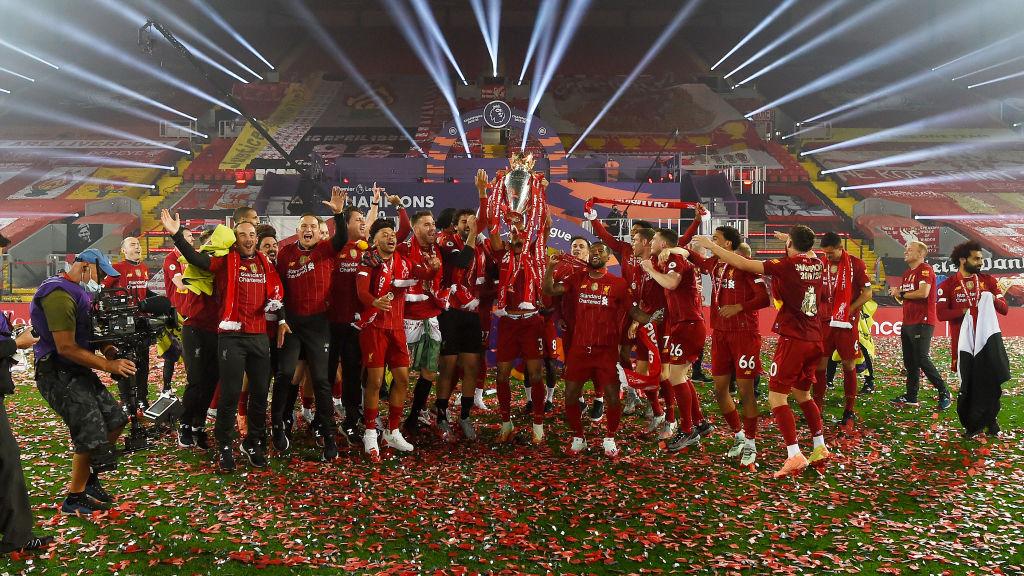 Liverpool rayakan gelar juara Liga Primer Inggris di Anfield