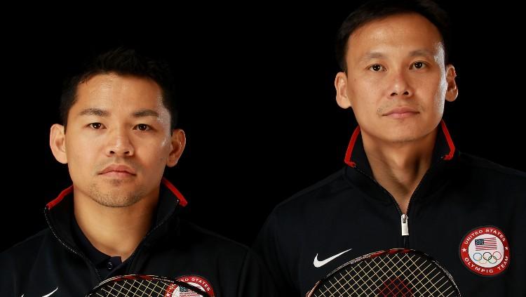 Peraih medali emas Olimpiade Sydney 2000 yakni Tony Gunawan (kanan) yang memutuskan pindah kewarganegaraan dari Indonesia ke Amerika Serikat.