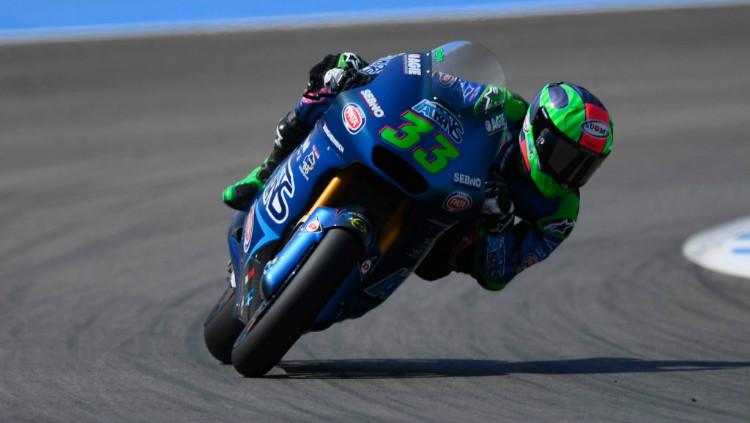 Pembalap Italtrans Racing, Enea Bastianini, sukses menjadi pemenang Moto2 Emilia Romagna yang digelar di Misano World Circuit Marco Simoncelli, Minggu (20/09/20).