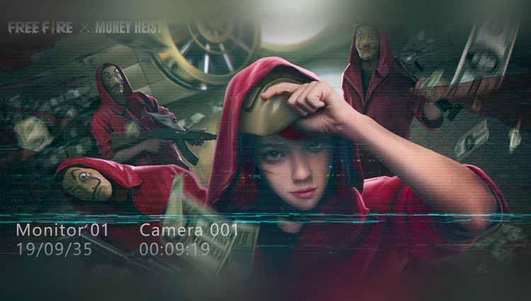 Kolaborasi Garena Free Fire dengan Serial Netflix Money Heist.