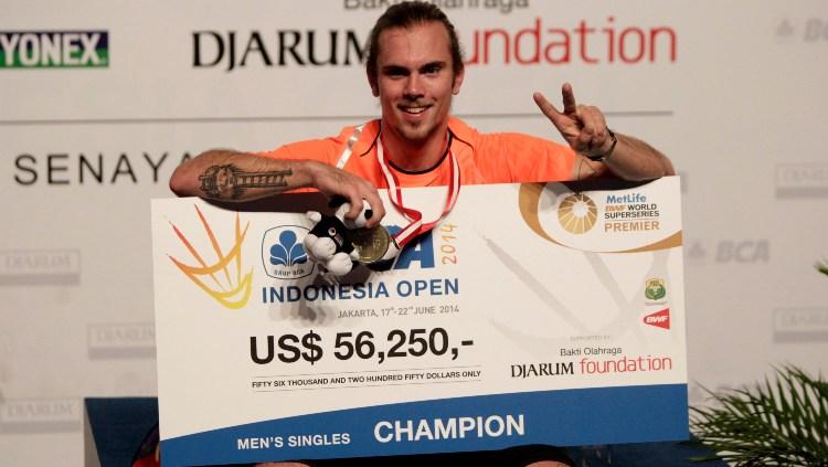Jan O Jorgensen juara Indonesia Open 2014, akhirnya pensiunsetelah lakoni Denmark Open 2020