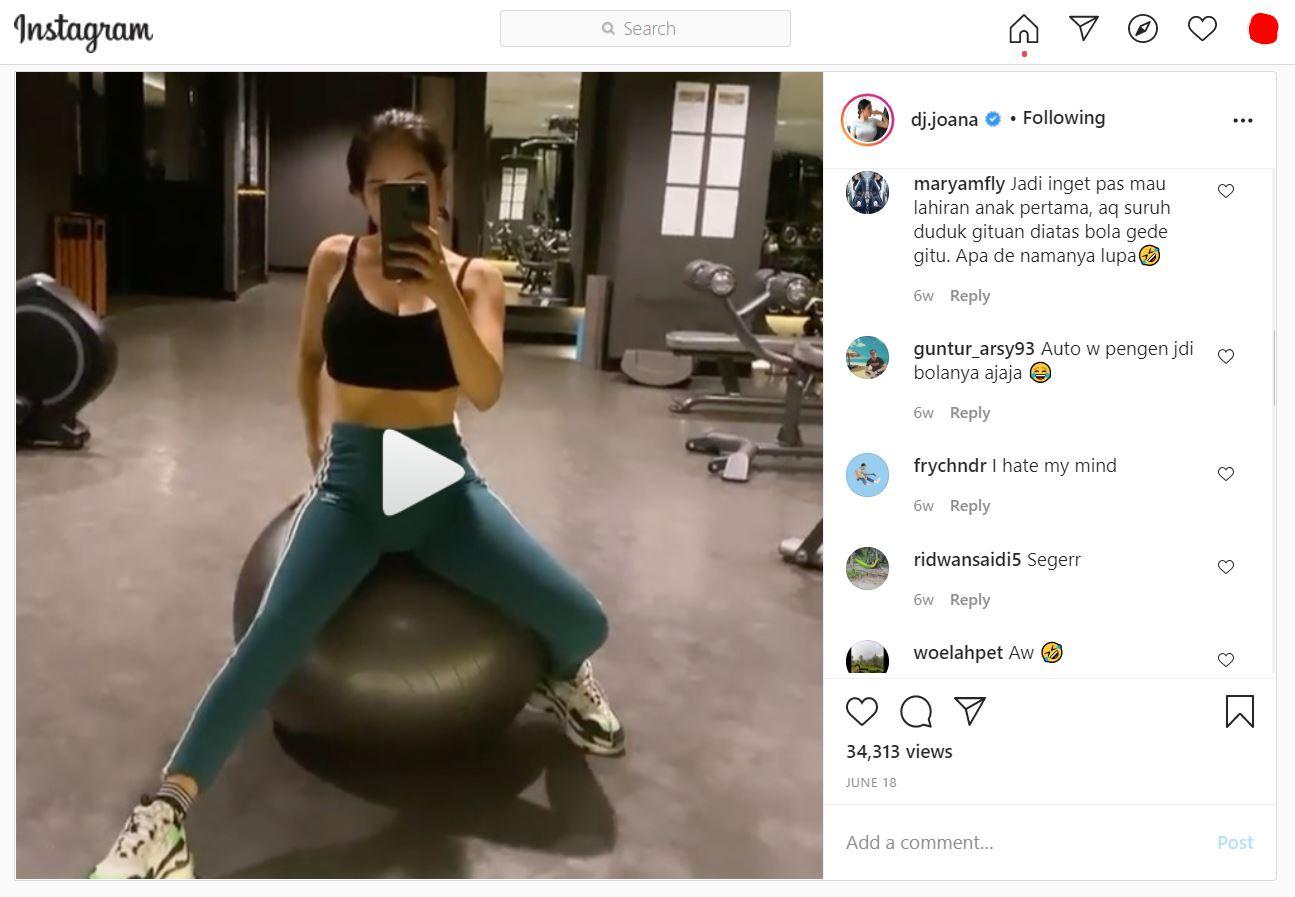 DJ Joana Tampil Ketat Saat Olahraga Fitnes, Netizen: Mau Jadi Bolanya Copyright: instagram.com/dj.joana