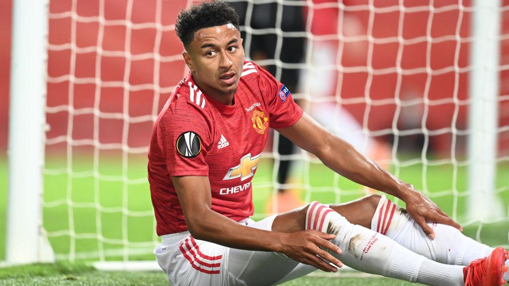Jesse Lingard usai gagal mencetak gol dalam laga Manchester United vs LASK