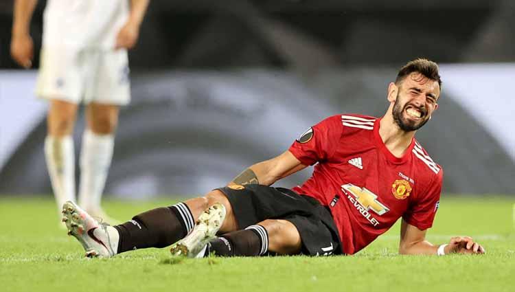 Bruno Fernandes mengalami cedera otot paha dalam laga perempat Final Liga Eropa.