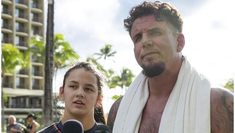 Petarung UFC, Frank Mir, dan putrinya, Isabella Mir.
