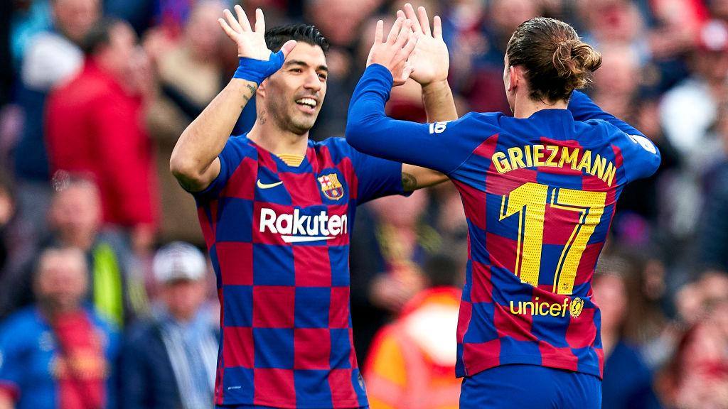 Luis Suarez dan Antoine Griezmann, dua bintang Barcelona yang diincar Juventus Copyright: Quality Sport Images/Getty Images