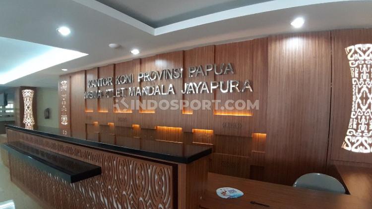 Nampak Ruang Lobi Kantor KONI dan Wisma Atlet Papua.