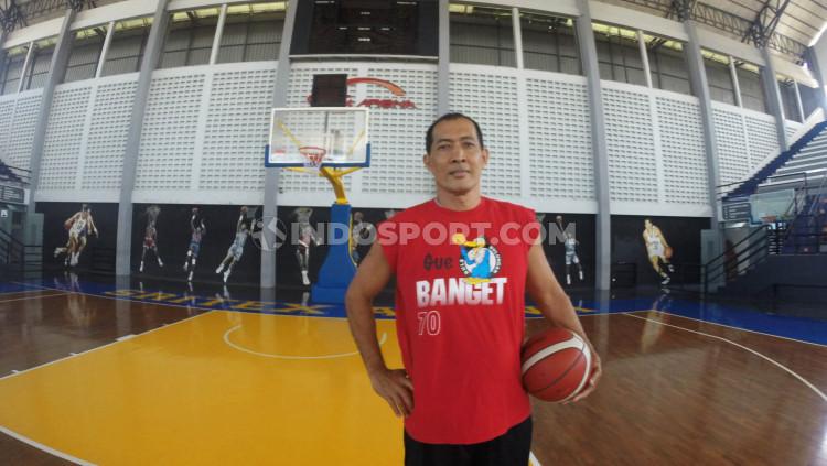 Pebasket asal Bali, I Made 'Lolik' Sudiadnyana saat berada di Sritex Arena, Solo, Selasa (01/09/20).