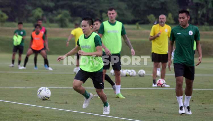 Arthur Irawan saat berlatih di PSS Sleman.