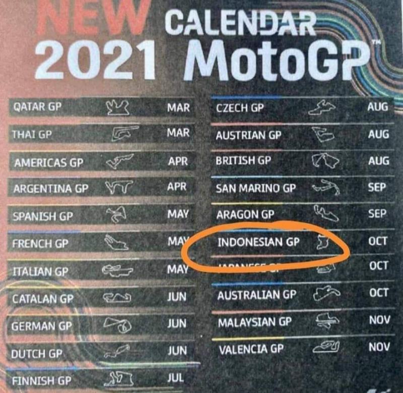 Jadwal MotoGP Mandalika beredar Copyright: Internet.