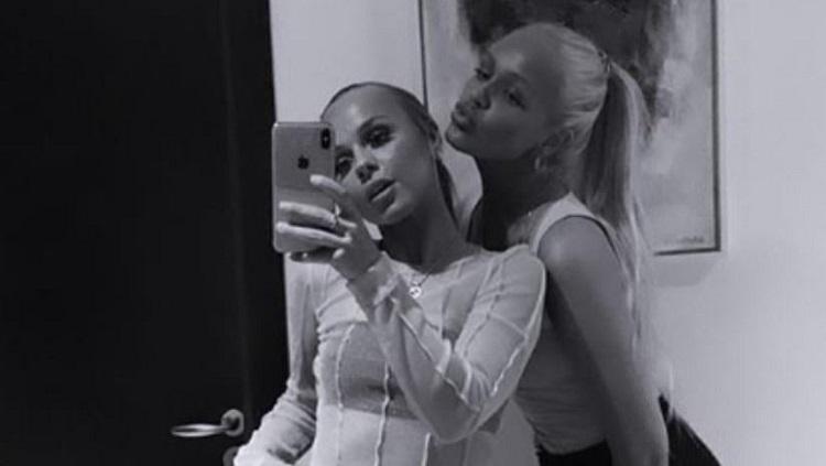 Nadia Sif Lindal Gunnarsdottir (kanan) ungkap pertemuannya dengan Mason Greenwood dan Phil Foden. Copyright: Instagram Nadia Sif Lindal Gunnarsdottir