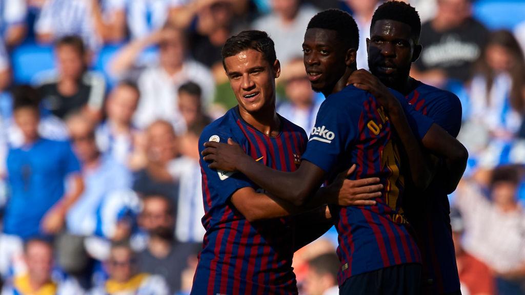Philippe Coutinho (kiri) saat masih di Barcelona. Foto: Jose Breton/NurPhoto via Getty Images. - INDOSPORT