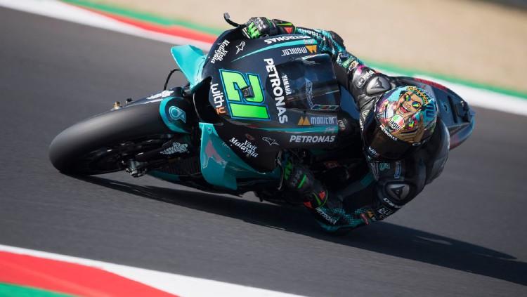 Pembalap Petronas Yamaha SRT, Franco Morbidelli, keluar sebagai juara MotoGP San Marino 2020.