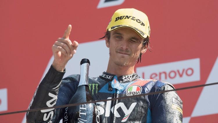 Adik Valentino Rossi yang juga pembalap Mooney VR46, Luca Marini menyebut Sirkuit Mandalika sebagai salah satu yang terbaik di dunia. (Mirco Lazzari gp/Getty Images) - INDOSPORT
