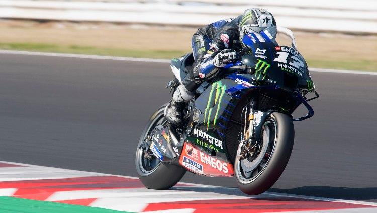 Maverick Vinales di sesi latihan MotoGP Emilia-Romagna 2020.