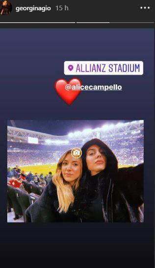 Georgina Rodriguez-Alice Campello Asyik Menonton Liga Champions Copyright: Instagram Georgina Rodriguez