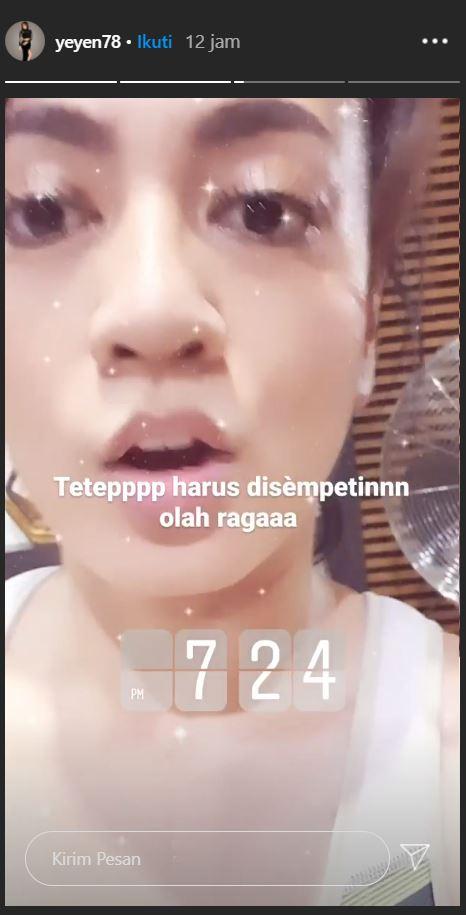Yeyen Lidya olahraga malam-malam. Copyright: Instagram/Yeyen Lidya